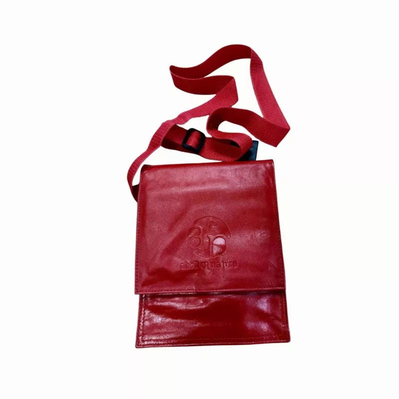 Bandolera roja para herramientas abril et nature